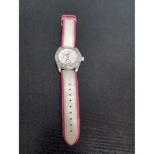 Lacoste Women's Stainless Steel Pink‎ & White Leather Band Watch